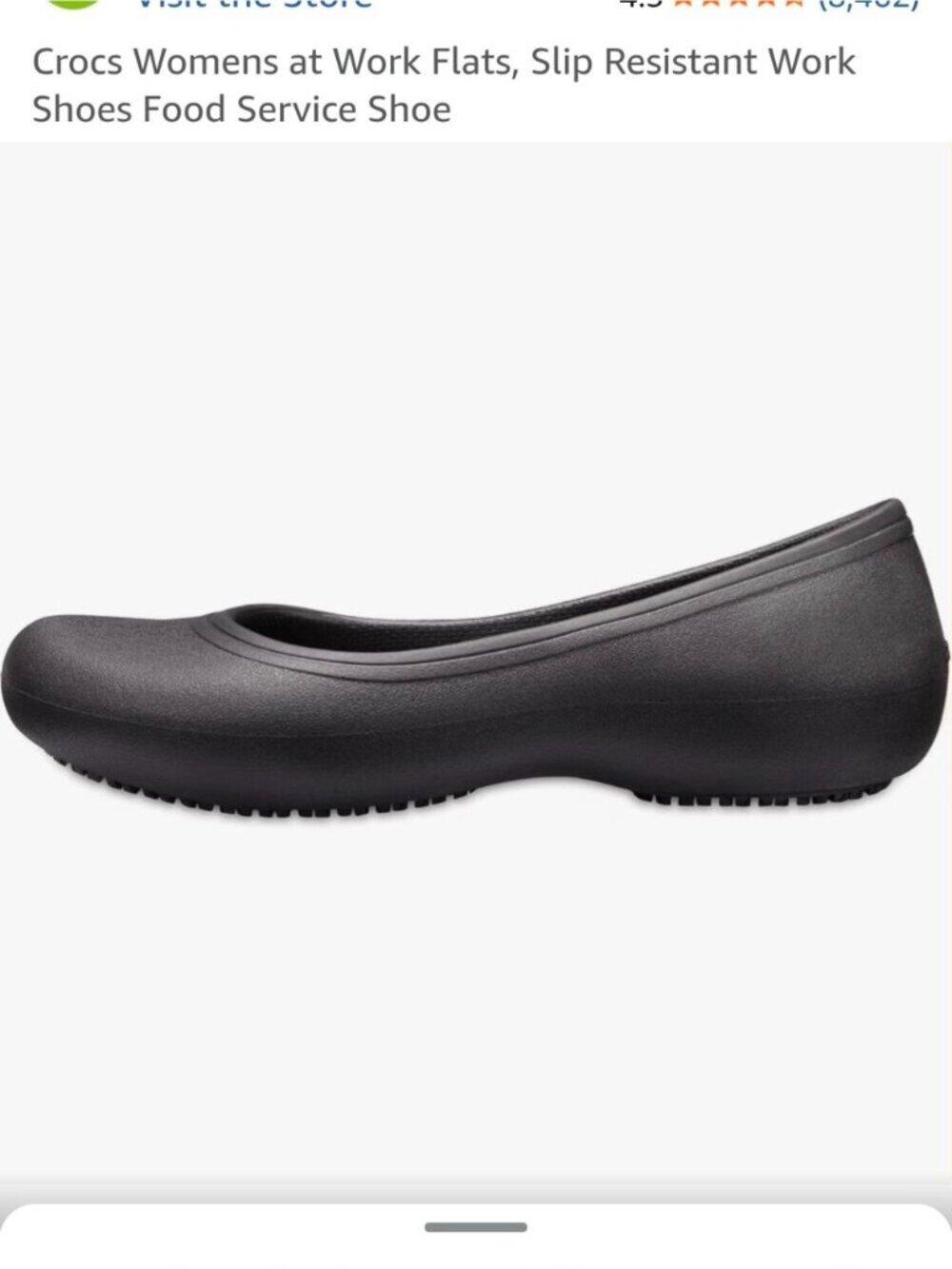 Crocs Womens at Work Flats, Everyday Flats, Slip Resistant Shoes Black Size 8 - Picture 8 of 16